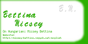 bettina micsey business card